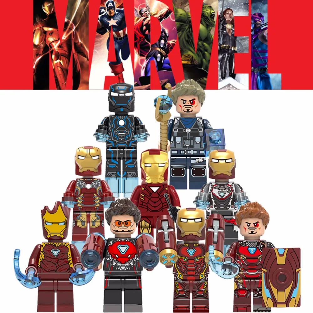 

Avengers Endgame finally Iron Man Black Window Captain America Thanos DIY Building Blocks Tony Stark Legoingly toys for children