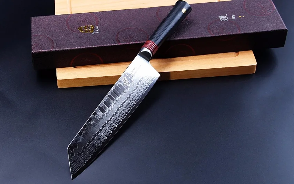 TUO столовые приборы Kirisuke нож-японский дамасский AUS-10 HC из нержавеющей стали кухонные ножи накири-эргономичная G10 Ручка-8,5''