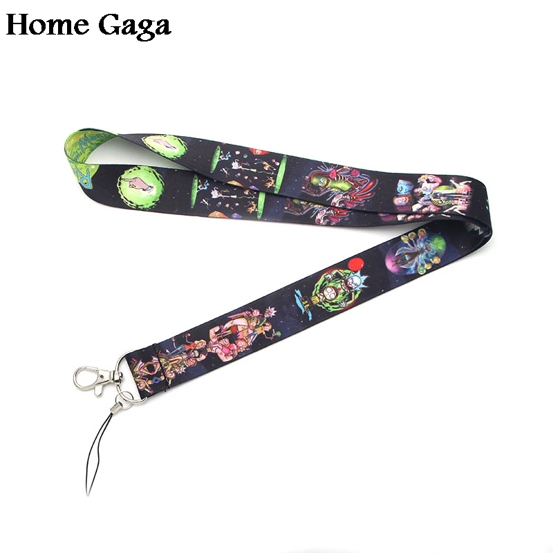 

D0304 Homegaga Rick and Morty Lanyard for Key Phones USB Flash Drives Keys Keychains ID Name Tag Badge Holders