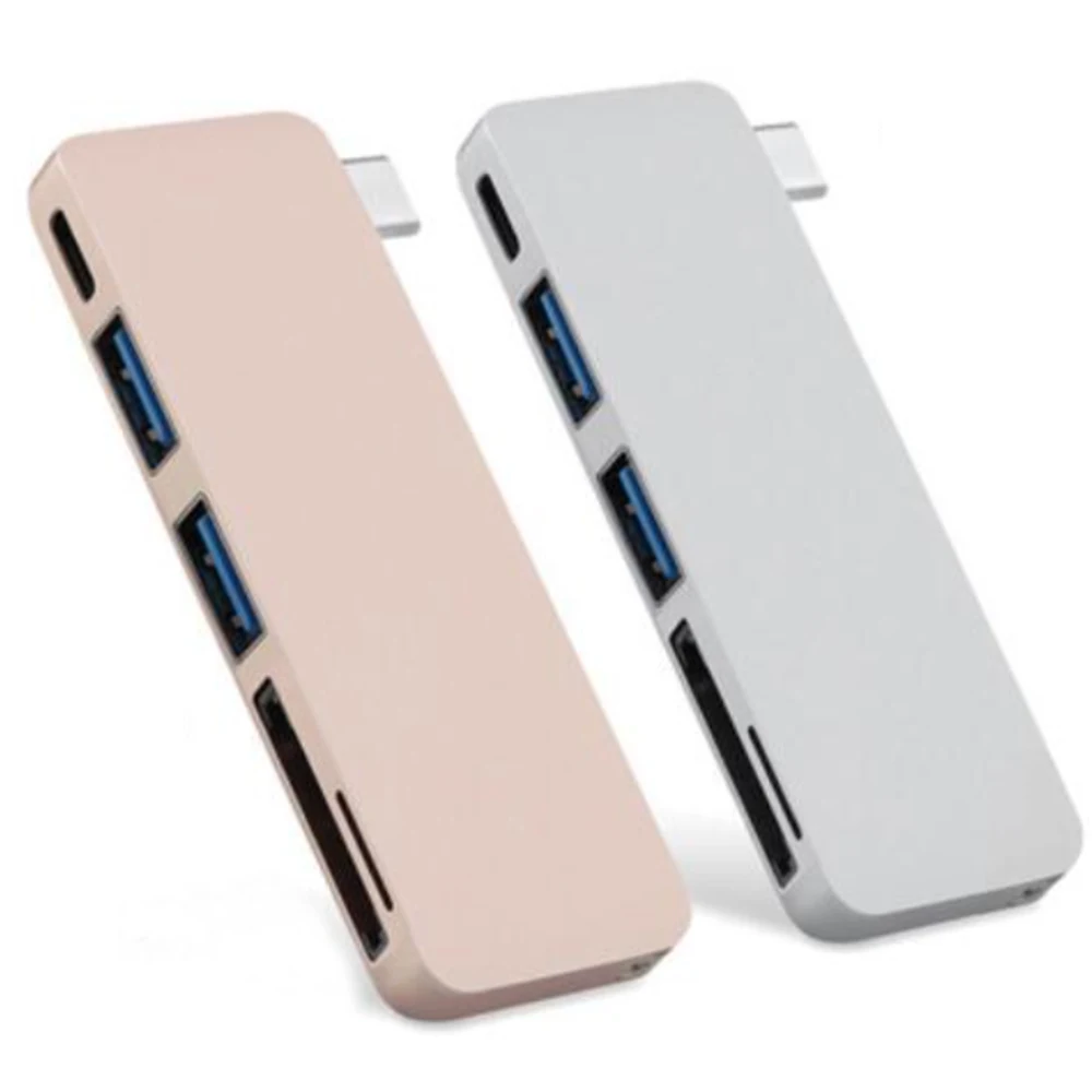 

5 in 1 USB C USB 3.0 Type C HUB Multi Type C Splitter Adapter USB 3.0 OTG Combo Card Reader HUB for Macbook Chromebook