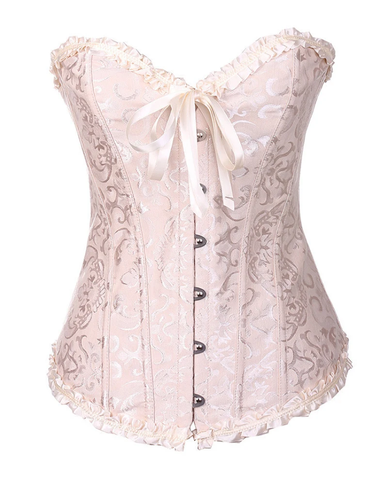 Fashion Sexy Lace Corselet Up Overbust Sexy Corset Top Bustier Wedding 