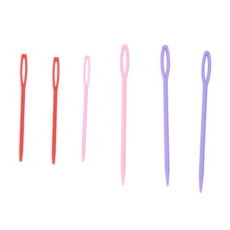 

6 x 2 Sizes Stuff Threading Plastic Braiding Needle