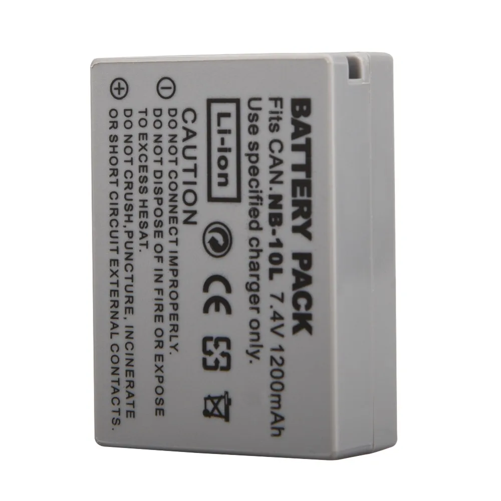 100% 1200 мА/ч NB-10L NB10L NB 10L Сменный аккумулятор для Canon G1X G15 G16 SX40HS SX50HS SX60HS SX40 SX50 SX60 HS Bateria |