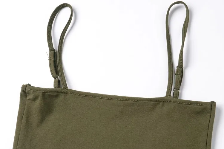 Women Cotton Spandex Spaghetti Strap Basic Tube Bodysuit Adjustable Cami Straps Bodysuit sexy bodysuit