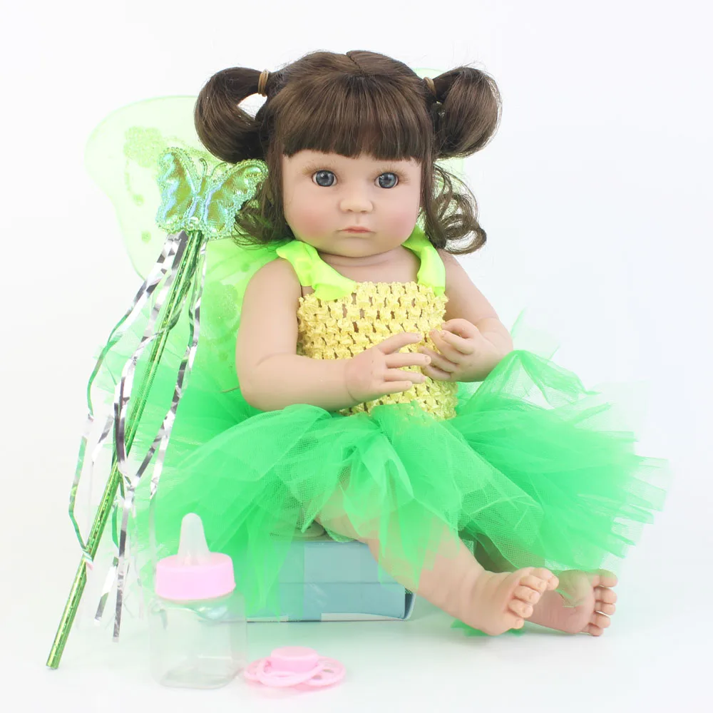 40 см полностью силиконовая кукла Reborn Baby Doll Toy 15 ”мягкая виниловая мини-кукла принцессы для девочек, подарок на день рождения, игровой домик, игрушка для купания