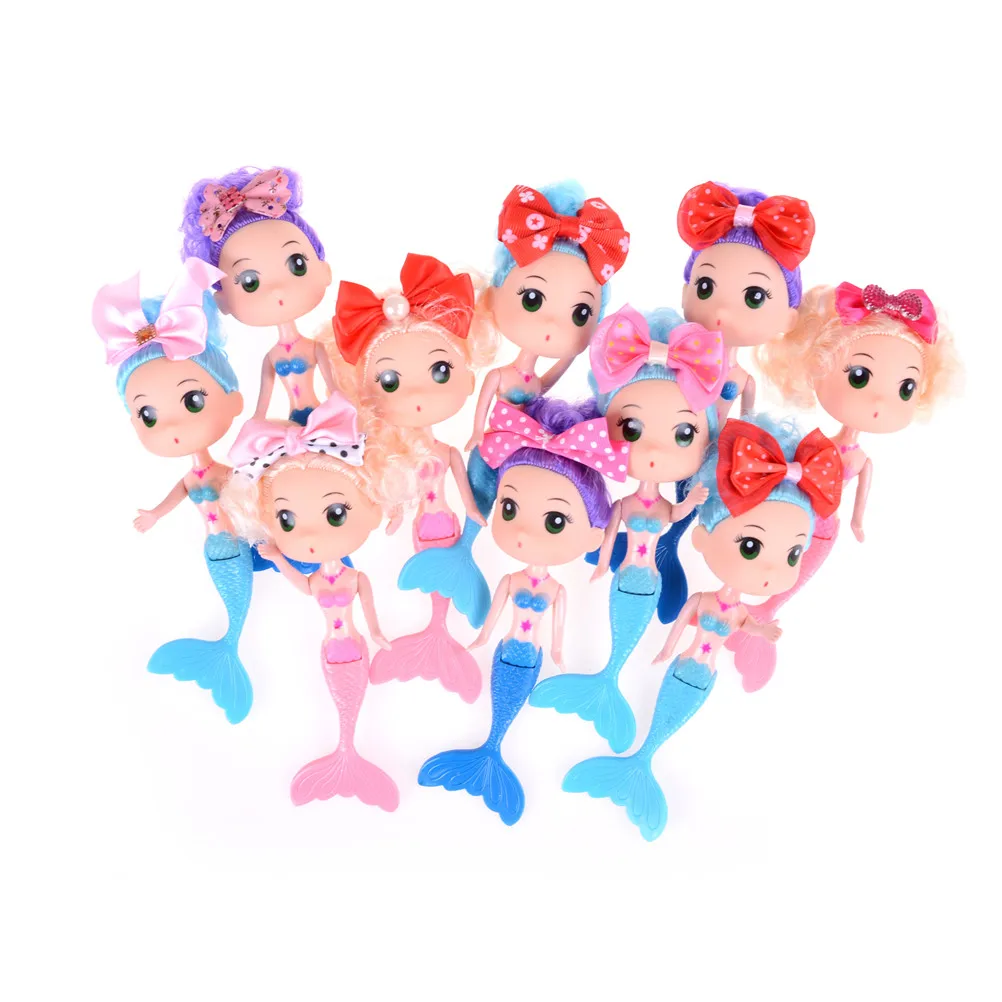

15cm Cartoon Mermaid Doll Toy Baby Kid Doll with Fish Tail Phone Decor Random Color