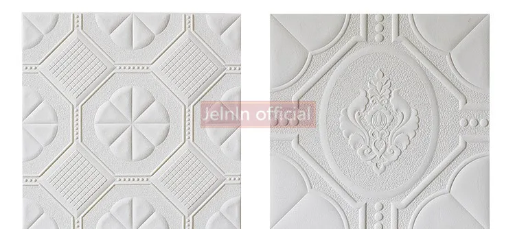 3d geometric pattern ceiling soft wall stickers study diningroom livingroom bedroom waterproof anti-collision foam wall stickers