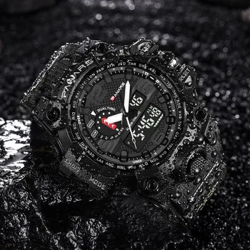 

Two Place Multi Function Dual Display Pointer Luminous Sports Electronic Watch digital Watch fashion gif Men's watch Outdoor sp