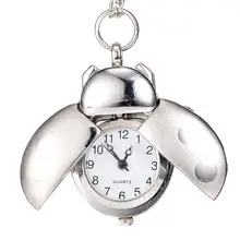 Модные кварцевые карманные часы в форме жука, ожерелье, подвеска, цепочка-украшение подарки LXH