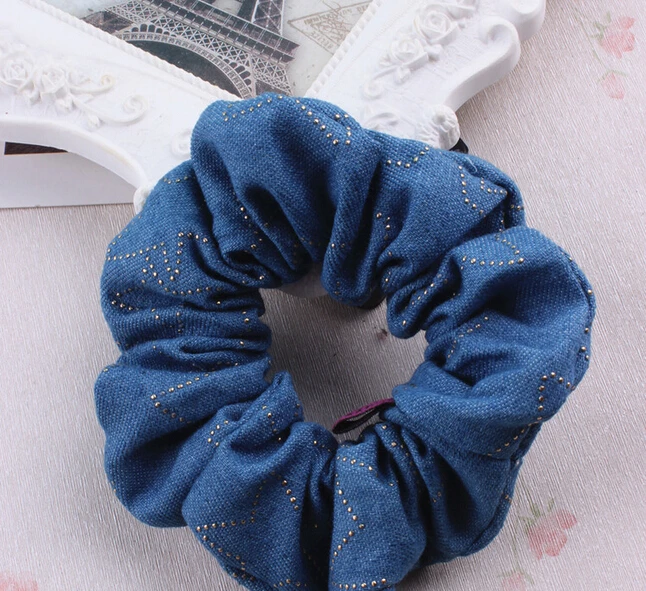 

New arrival 2017 New women's denim hair Scrunchies Hair Tie Hair Accessories Ponytail Holder Hair