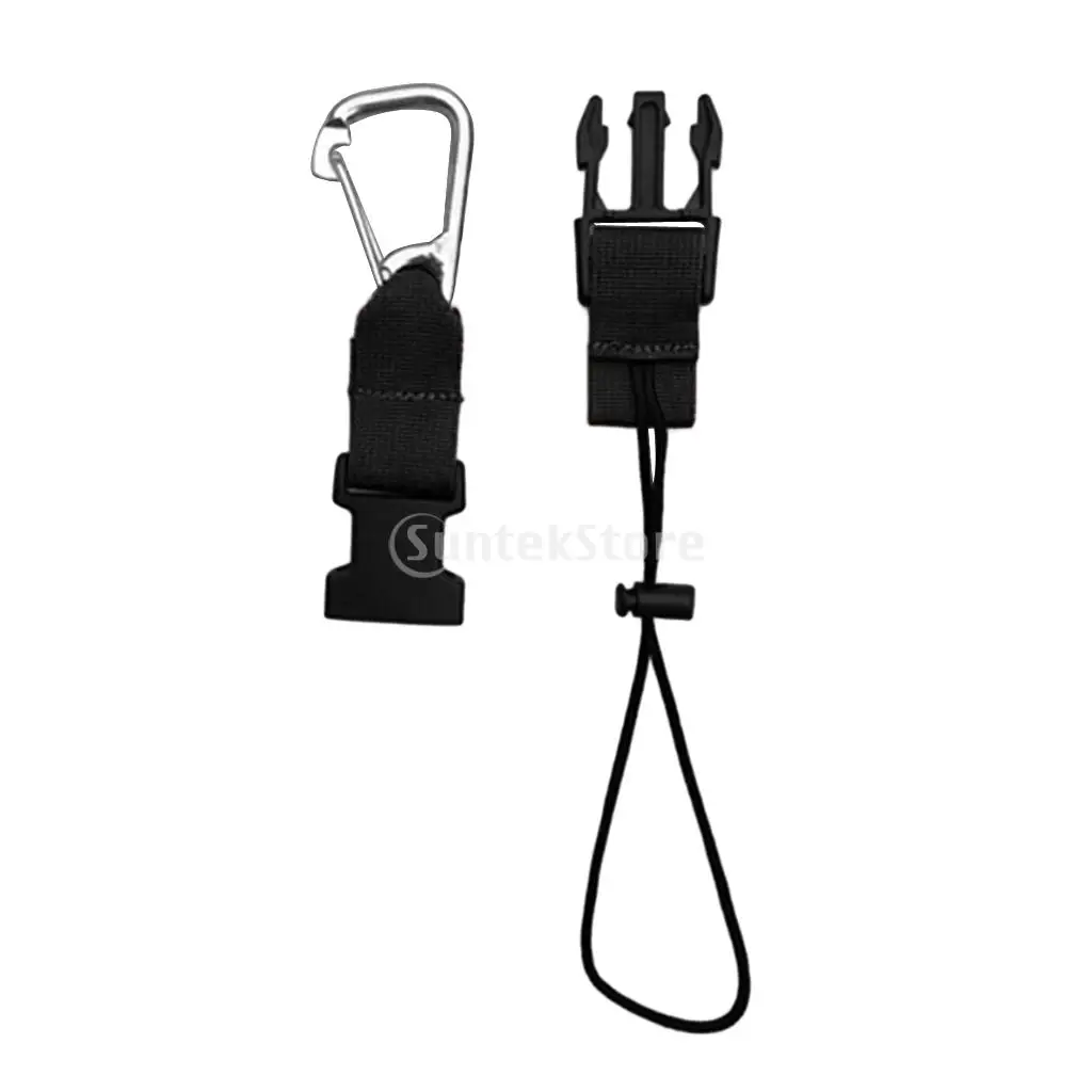 Heavy Duty Scuba Diving Camera Lanyard with Webbing Strap and Quick Release Buckle Underwater Torch Clip Accessories