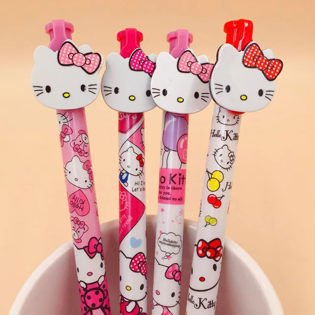 3X Kawaii Hello Kitty Gel Pen Rollerball Pen Writing Pen School Office Supply Student Stationery
