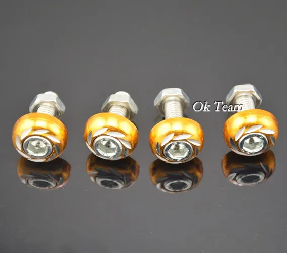Car Screws Universal 4pcs Thread License Plate Frame Bolts Screws for Car Truck