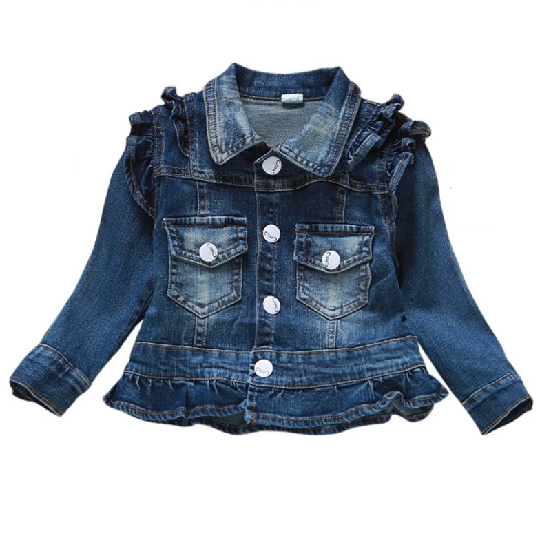 

Chumhey1-4T Baby Girls Clothes Jeans Coat Babe Girls Jeans Jacket Denim Outerwear Children's Clothing Spring Autumn Kids Outfits