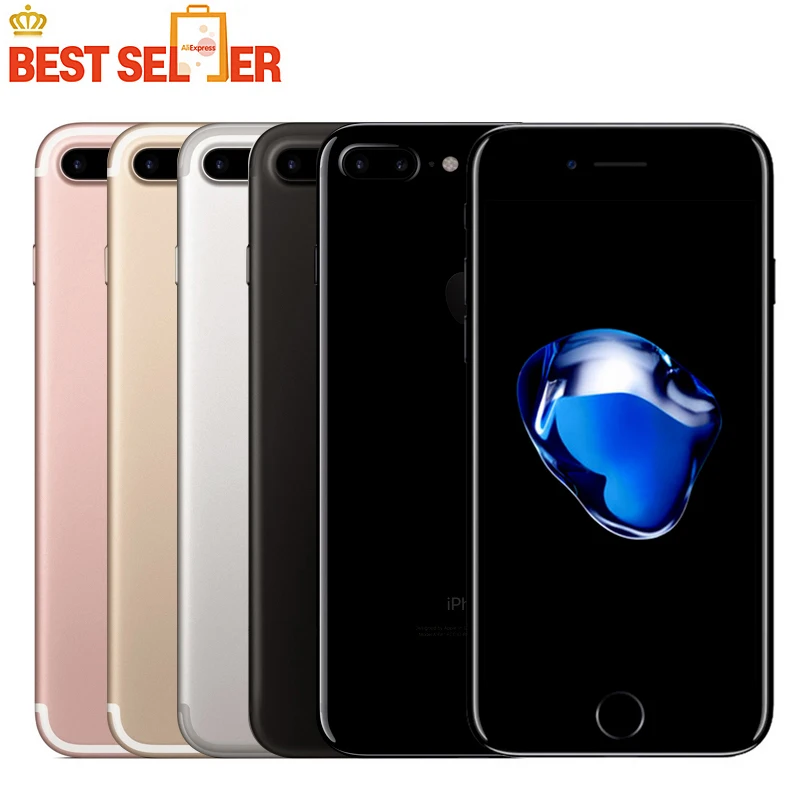 

Original Unlocked Apple iPhone 7 Plus 4G LTE Mobile Phones 32GB/128GB/256GB ROM 12MP 5.5 inch Quad Core iPhone 7plus Smartphones