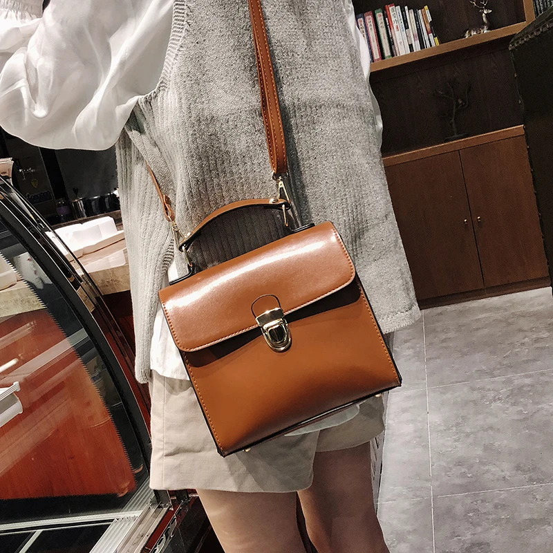 Koop Tassen voor vrouwen handtas designer kleine vierkante tas nieuwe effen kleur temperament casual Messenger bag