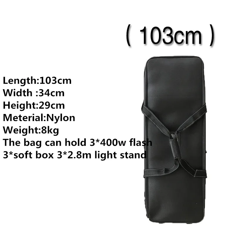  Photo Studio Equipment Rolling Bag Trolley Carrying Case for Light Stand Tripod Strobe LightUmbrell
