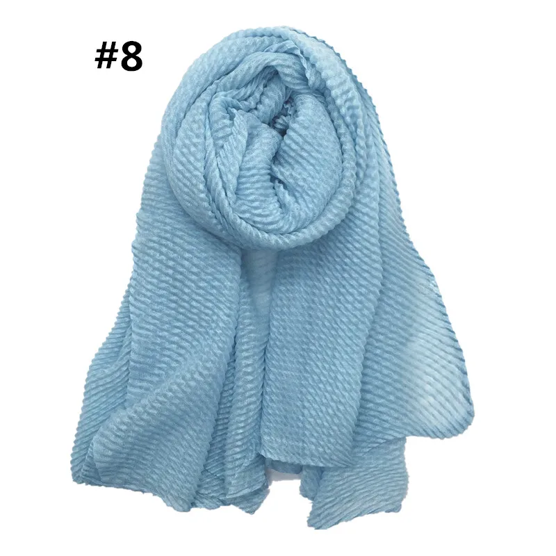 number 8 color Лидер продаж, мягкая модная вискоза, хлопок, складные одноцветные шали, мусульманские женские шарфы, шарф из пашмины, шарф из вискозного шелка, 50 шт./партия - Цвет: number 8 color
