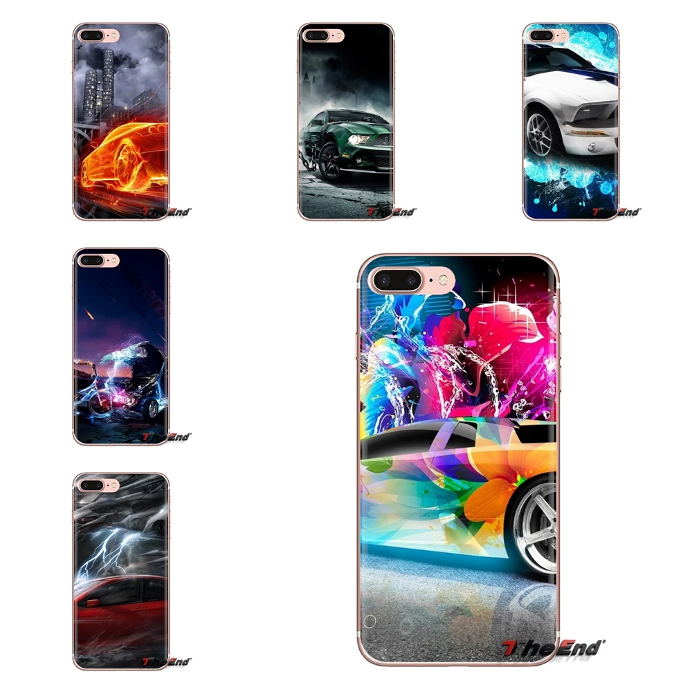 Transparent Soft Cases Covers For Huawei Nova 2 3 2i 3i Y6 Y7 Y9 Prime Pro GR3 GR5 2017 2018 2019 Y5II Y6II Abstract Car |