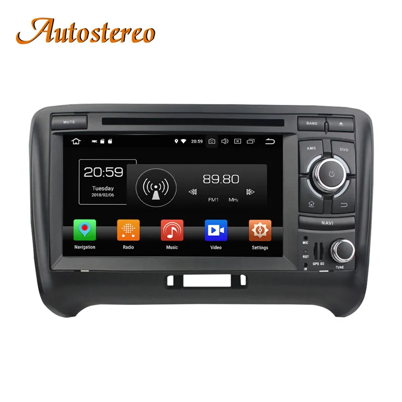 Автостерео Android 9 4+ 32G Автомобильный CD dvd-плеер gps навигация для Audi TT 2006- головное устройство мультимедийный плеер магнитофон