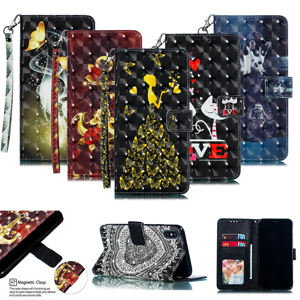 

Wallet Stand Holder PU Leather Bag Soft Back Cover Flip Phone Case For Samsung A6 A6Plus A7 2018 A750 A9 Starlite A9 2019