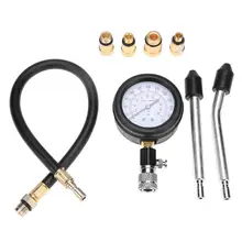 Gas Engine Cylinder Pressure Meter Tester Tool Compressor Gauge Meter Test Car Motorcycle Pressure Gauge with Adapter