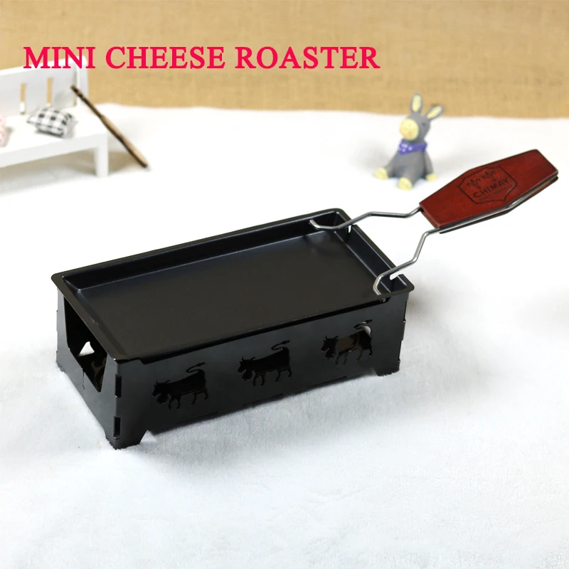 HADELI Swiss Cheese Roasters Practical font b Gadgets b font Wooden handle mini nonstick baking tray