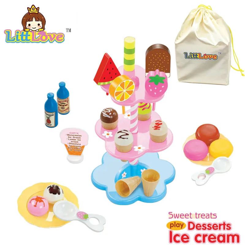 LittLove 22 шт. DIY Play Desserts мороженое 3 + Детские Классические игрушки для малышей