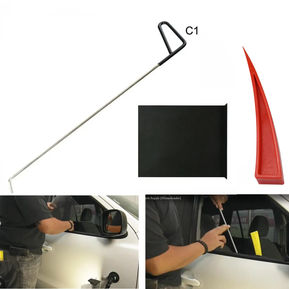 

WEYHAA PDR Tools Rod Hooks with Window Guard Red Wedge For Pdr Accessories Paintless Dent Repair