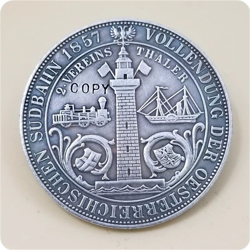 1857 Австрия хабсбург 2 вереиншталер Франц Джозеф I (Южная австрийская железная