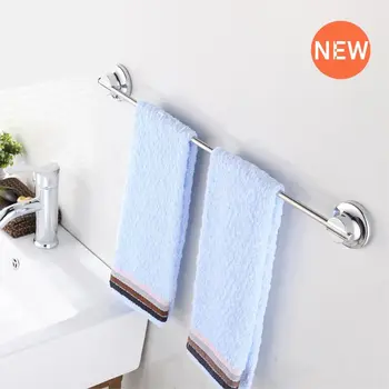 

Stainless steel Rack 40cm Pole Bathroom Towel Holder Kitchen Storage Rack TPE Glue+Vacuum Cup Double Reinforcement Suction