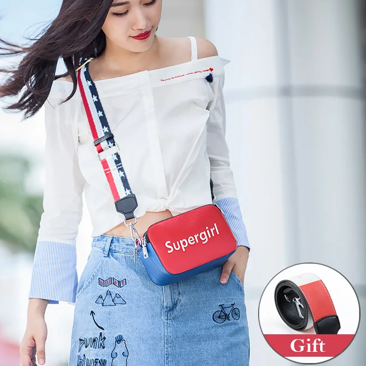 

Luxury Brand Designer Supergirl Embroidery Genuine Leather Flap Bag Fashion Cowhide Shoulder Crossbody Bag Summer Waist Bags