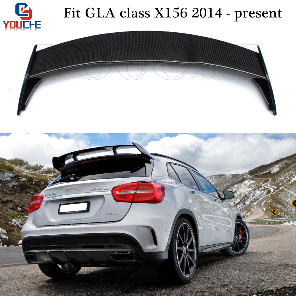 X156 GLA45 AMG Стиль карбоновый спойлер заднего бампера для Mercedes GLA класса 2014 + GLA200 GLA250 4