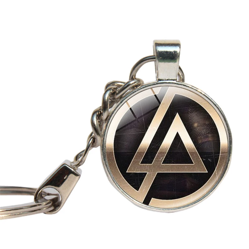 Linkin Park Keychain Glass Cabochon Rock Band Key Ring Glass Dome Rock ...