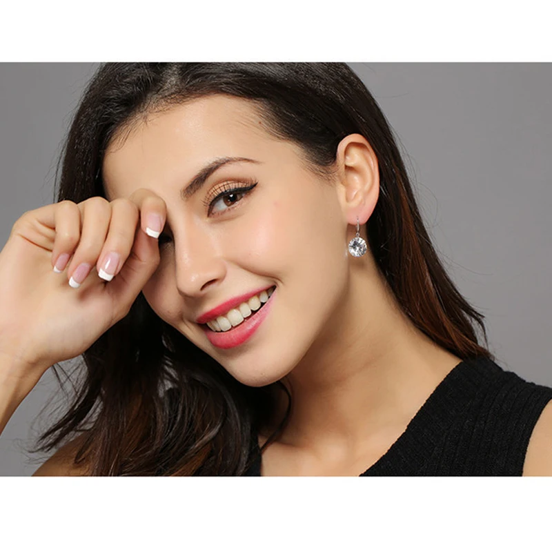 Fashion Brincos New Girls Earing Bijoux Gold Color  Silver Color Fine Zircon Earrings For Women Wedding Jewelry Earing Hot E165 (1)