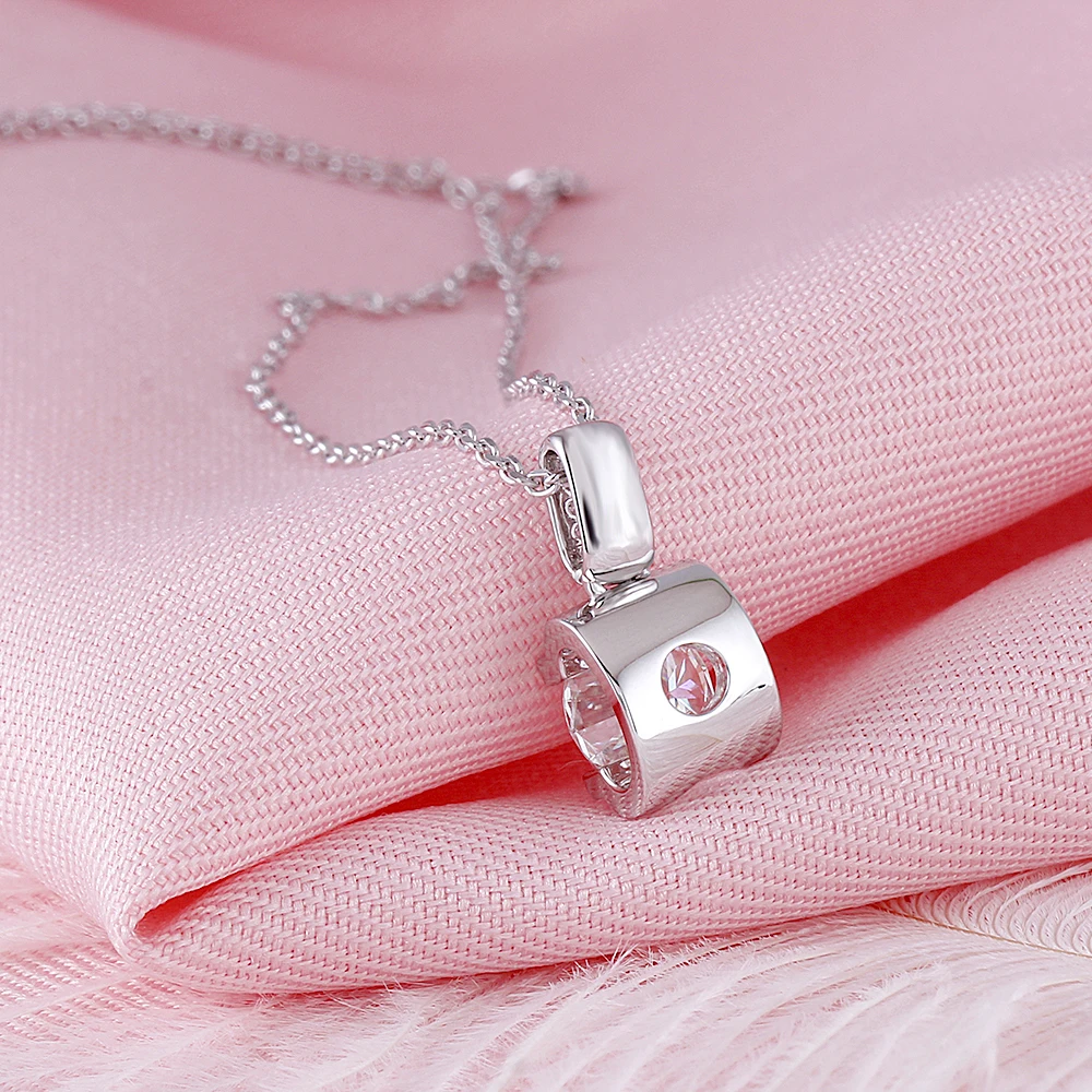moissanite pendant necklace silver (3)