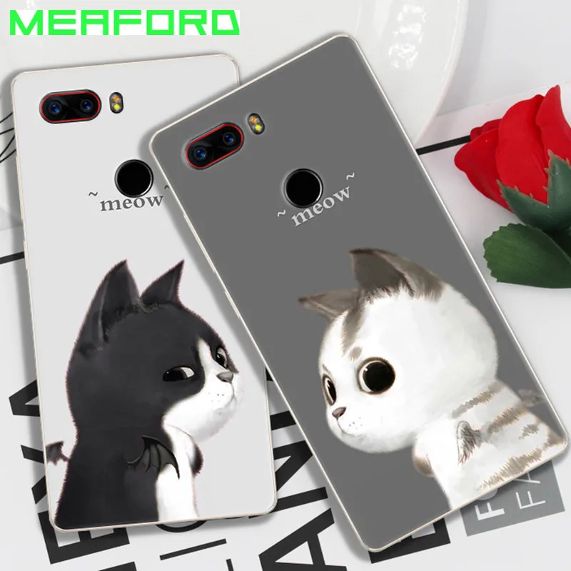 For ZTE Nubia Z17S Case 5.73&quot Cartoon Cat Animal Hard PC Back Cover Full Body Protective Shell Silicone TPU |