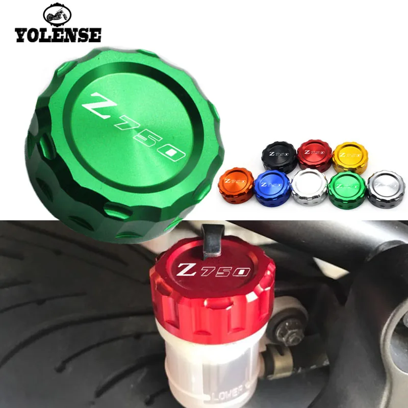 

For Kawasaki Z750 Z 750 2007-2016 2008 2009 2010 2011 2012 Motorcycle Accessories CNC Aluminum Rear Brake Reservoir Cover Caps