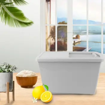 

Japanese Style Storage Box 10kg Plastic Sealing Slide Shuttered Rice Storage Bin Environmental Kitchen Storage Box