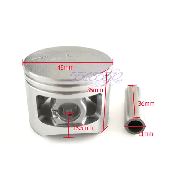 Engine Motor Piston Kit 45mm Bore For Chinese 5200 52cc Chainsaw Kiam Silverline 3