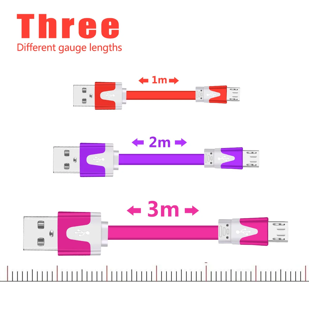 Быстрая зарядка USB кабели Micro Usb кабель Android мобильный телефон синхронизации данных зарядное устройство кабель для samsung A7 S7 для Xiaomi 1 м/2 м/3 м шнур