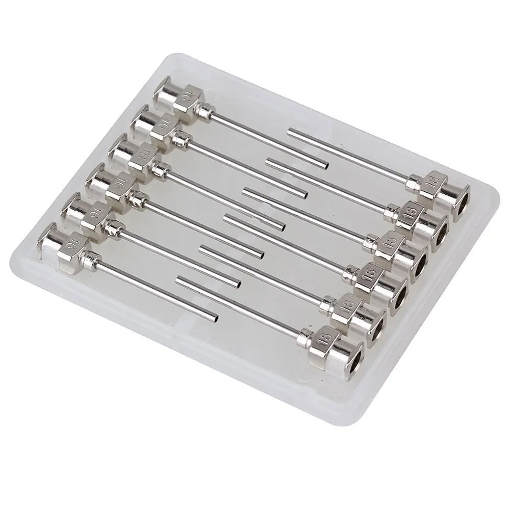 12pcs 1 Inch 16Gauge Silver Industrial Stainless Steel Glue Dispensing