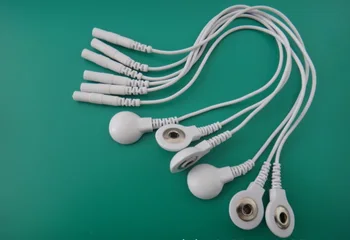 

2mm pin to 3.5mm snap electrode connecting cable for medical tens ems massager gel electrode pad for conductive gel paste patch
