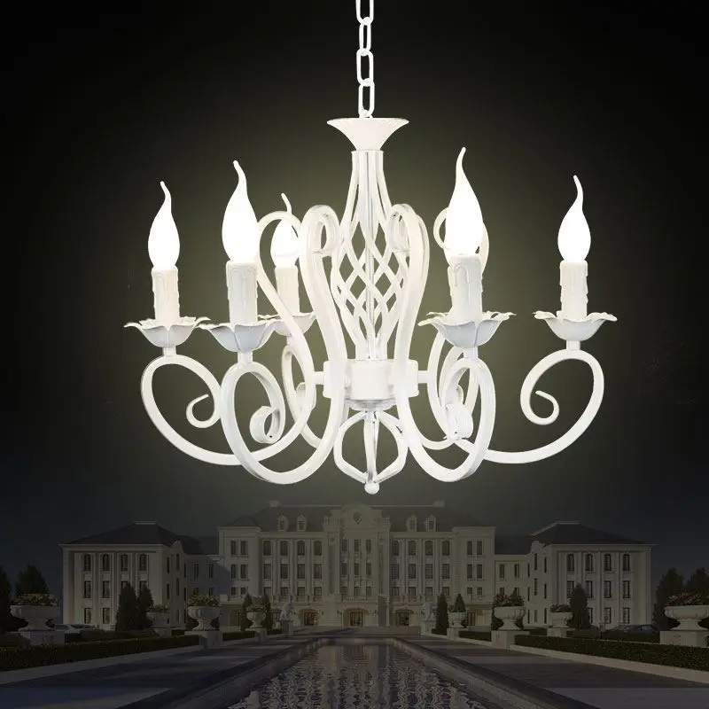 Compare Prices On Vintage Chandeliers Online Ping Low Christmas European Fashion Vintage Chandelier Ceiling Lamp 6 Candle Lights Lighting Fixtures Iron Black White