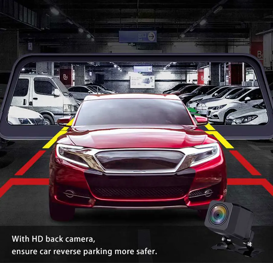 Câmera do Carro Gravador de Vídeo Câmera de Visão Anstar Traço Android Dashboard Wifi Gps Adas Carro Dvr 1080 p Registrador Auto Traseira 4g Cam 12 DVR/Câmera Dash