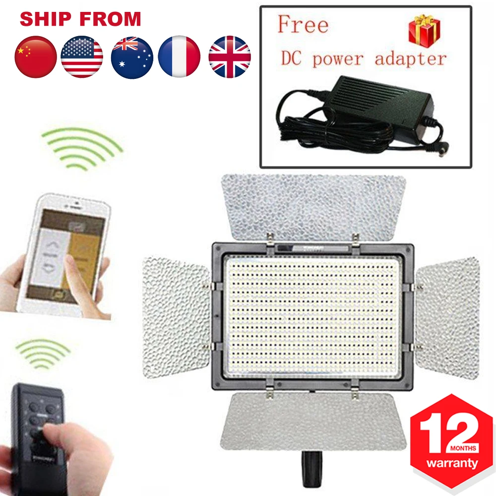 

YONGNUO YN-900 YN900 5500K Wireless LED Video Light Panel Pro LED Video Studio Light Control For Canon with DC Power Adapter