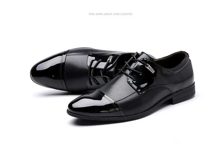 ZXQ размера плюс 38-47, мужская повседневная обувь в деловом стиле Мужские модельные туфли-оксфорды на плоской подошве, мужские кожаные туфли высокого качества