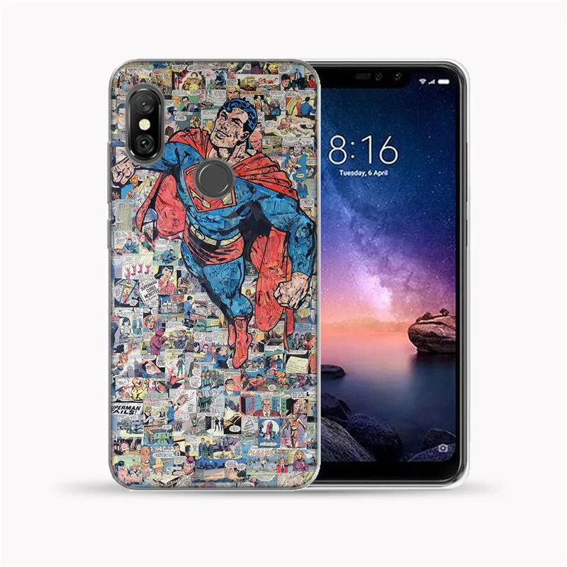 Для Xiaomi mi A1 A2 8 Lite 9 Pocophone F1 5X 6X крышка Капитан Америка, Железный человек, мягкий TPU чехол для Red mi 5 5A 6 Note 4 4X5 6 7 Pro