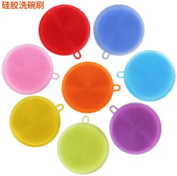 

DHL 500pcs silicone Dish/Pot/Plate Washing Antibacterial Brush Kitchen Household Cleaning Tools
