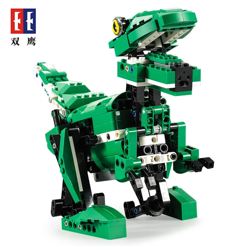

Technology building blocks toy building blocks crocodile super 2 in 1 remote control dinosaur sound function enlightenment
